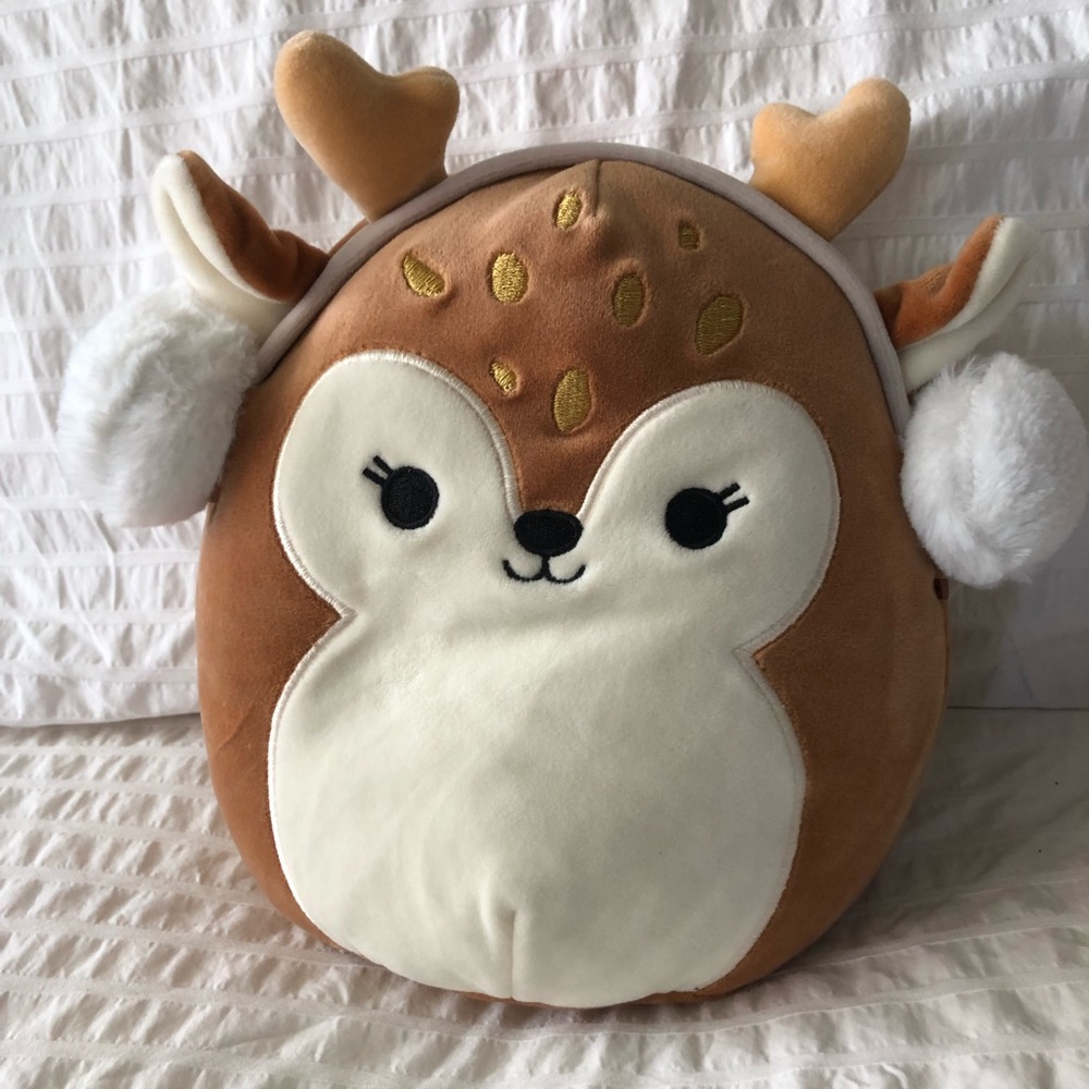 Squishmallow 8” earmuffs Dawn the fawn